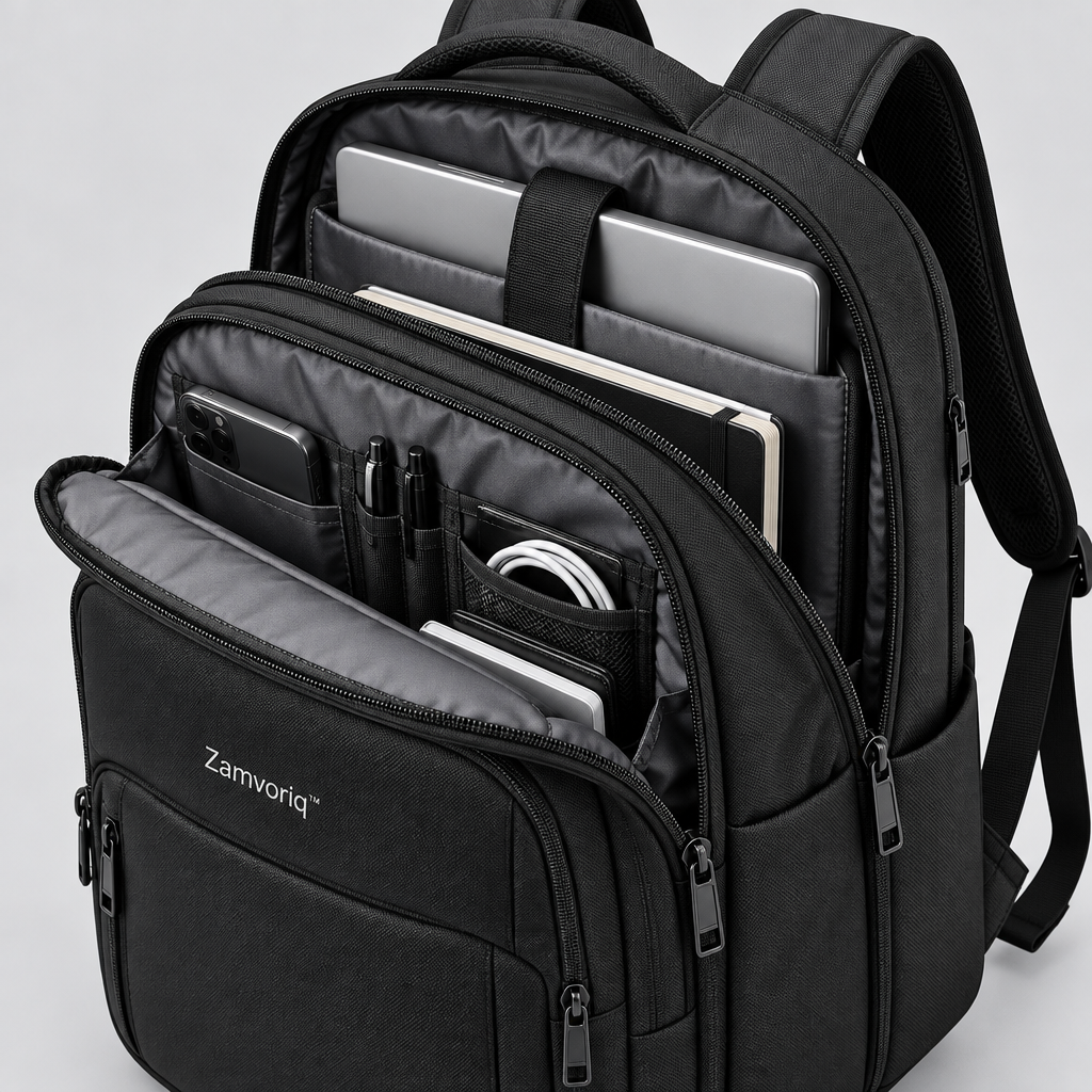 Zamvoriq™ Large Water-Resistant Commuter Laptop Backpack main image 03