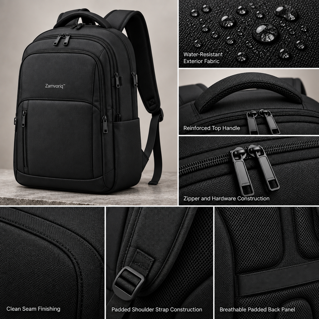 Zamvoriq™ Large Water-Resistant Commuter Laptop Backpack main image 06
