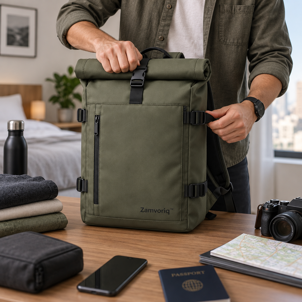 Zamvoriq™ Anti-Theft Rolltop Travel Backpack main image 04