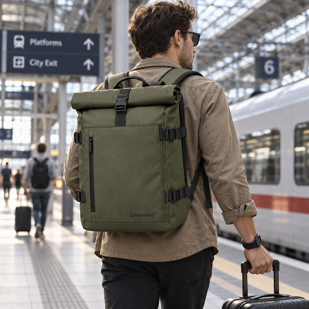 Zamvoriq™ Anti-Theft Rolltop Travel Backpack main image 05