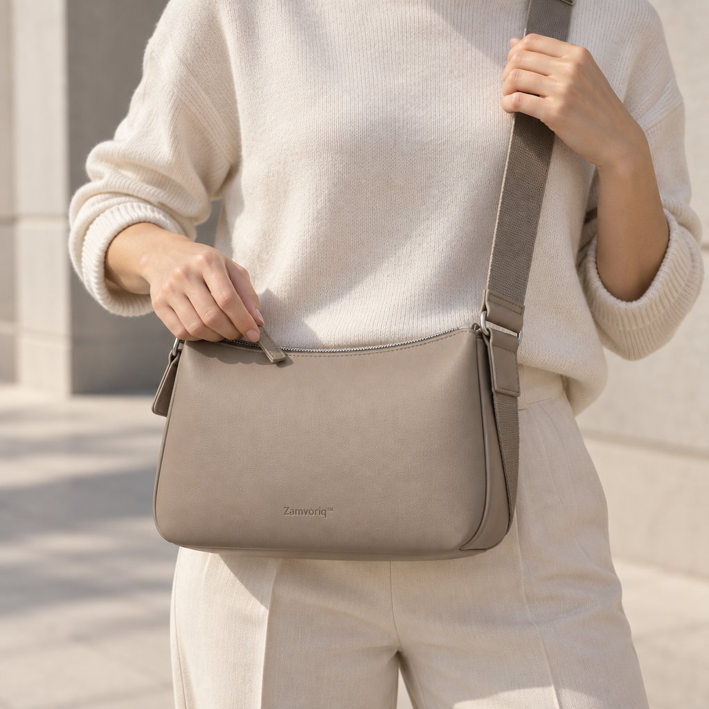 Zamvoriq™ Minimal Wide-Strap Crossbody Bag main image 04