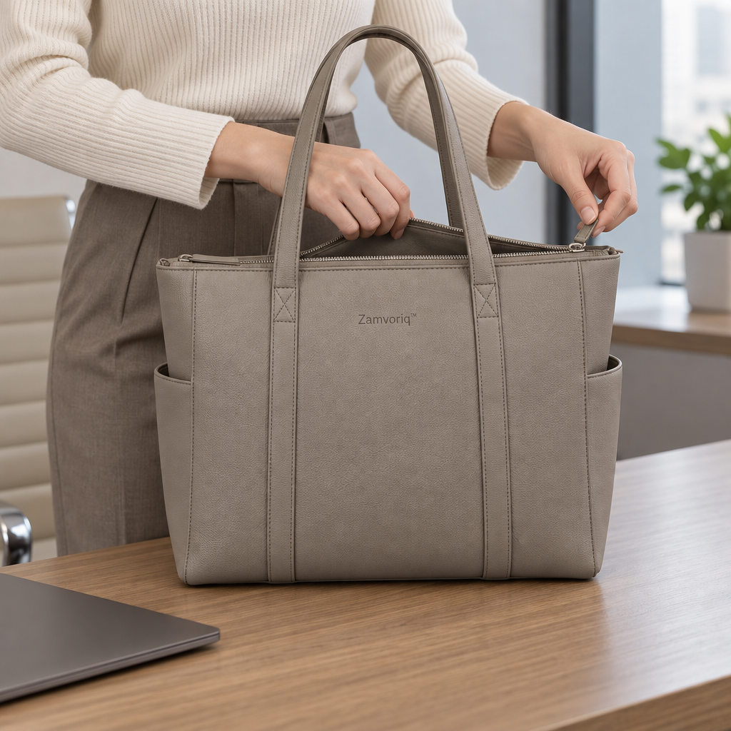 Zamvoriq™ Large Multi-Compartment Commuter Tote main image 04
