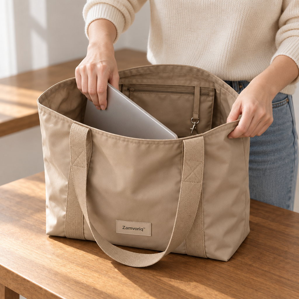 Zamvoriq™ Lightweight Water-Resistant Carryall Tote main image 04